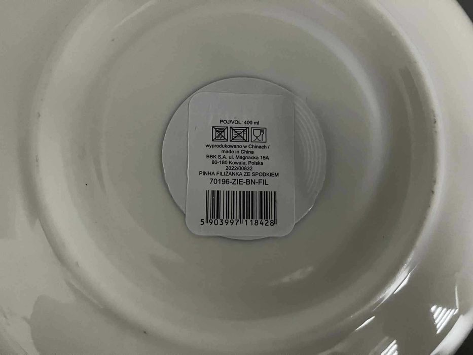 Świąteczna, urocza, unikatowa filiżanka ze spodkiem z home&you, Pinha