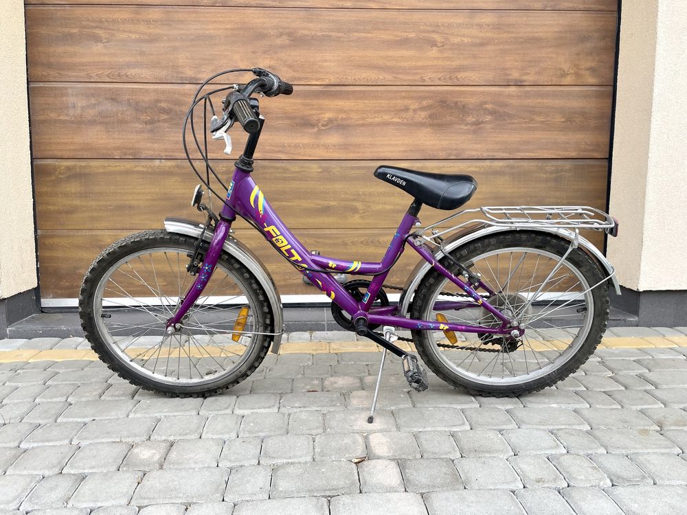 Fioletowy dziewczęcy rower folta 4-8 lat