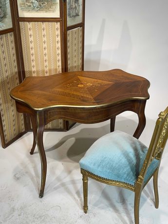 Intarsjowane damskie biurko w stylu Ludwik..XV Francja