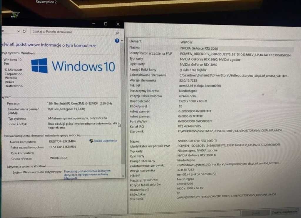 Komputronik Infinity X512 [S5] (i5-12400F, RTX 3060, 16GB RAM)