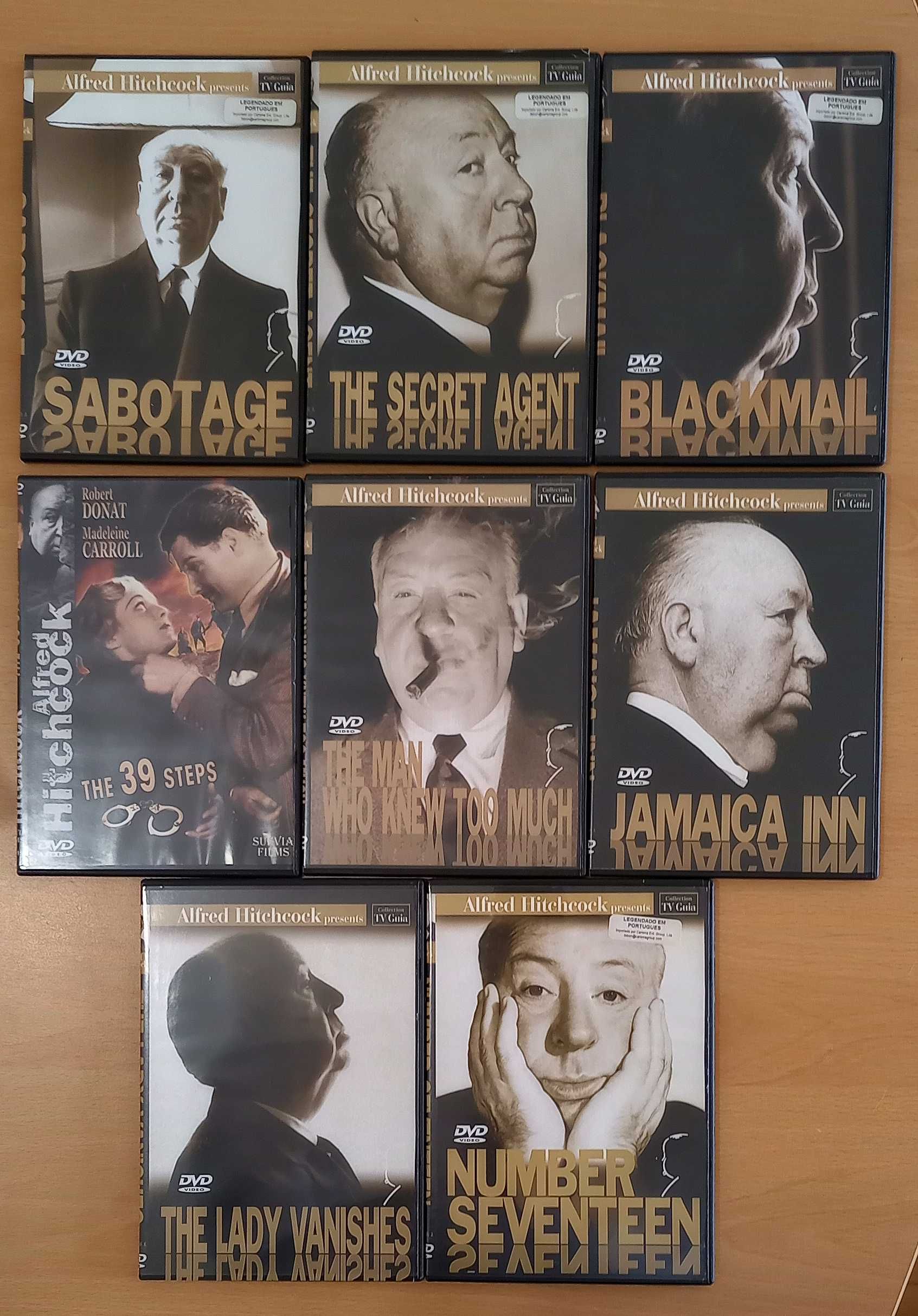 15 DVDs de filmes de Alfred Hitchcock