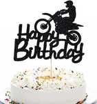 Topper piker na tort urodzinowy Motocykl