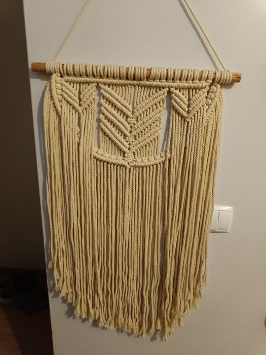 Painel decorativo em macramé