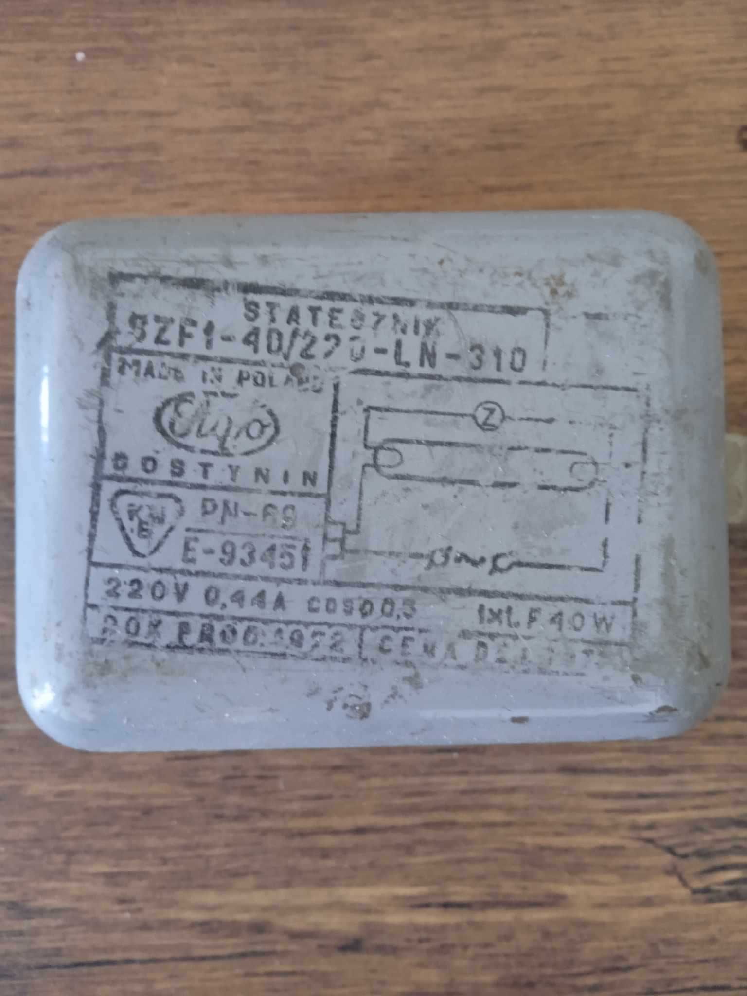 Statecznik do świetlówek SZF1-40 zestaw 5 szt. za tą cenę