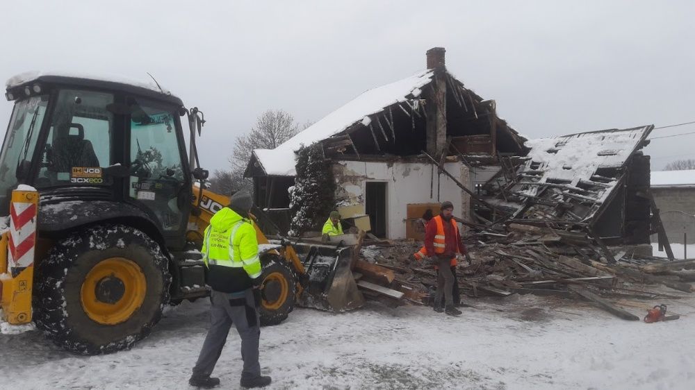 Wyburzenia Rozbiórki Budynków Kucie betonu Młot Wywóz Gruzu Wycinka