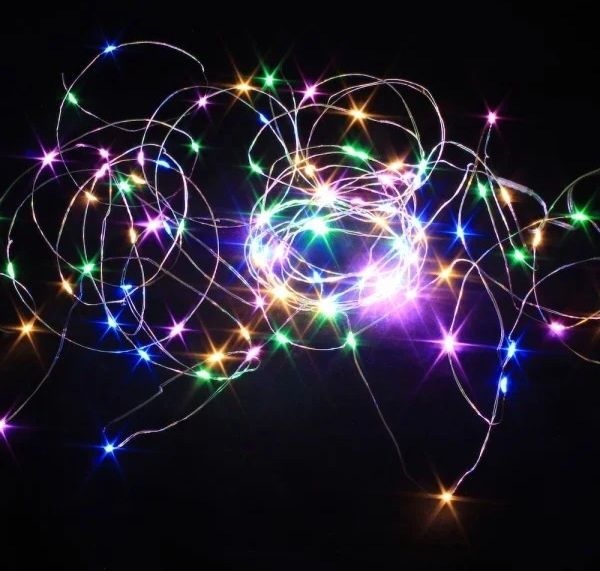 Гірлянда світлодіодна роса на батарейках (3 м) (мульти) 30 LED