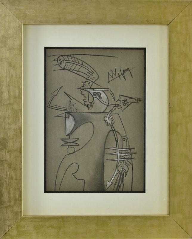 Wilfredo Lam - Original - Pintura (pastel e carvão)