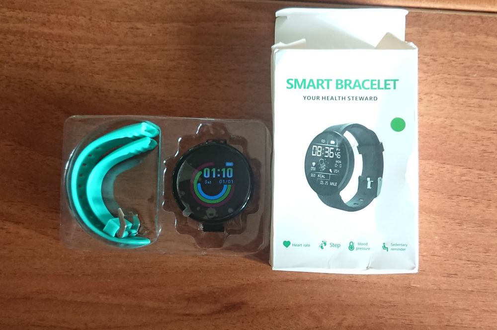 Смарт Часы Smart Watch Смарт Браслет. Цвет мятно - зеленый.