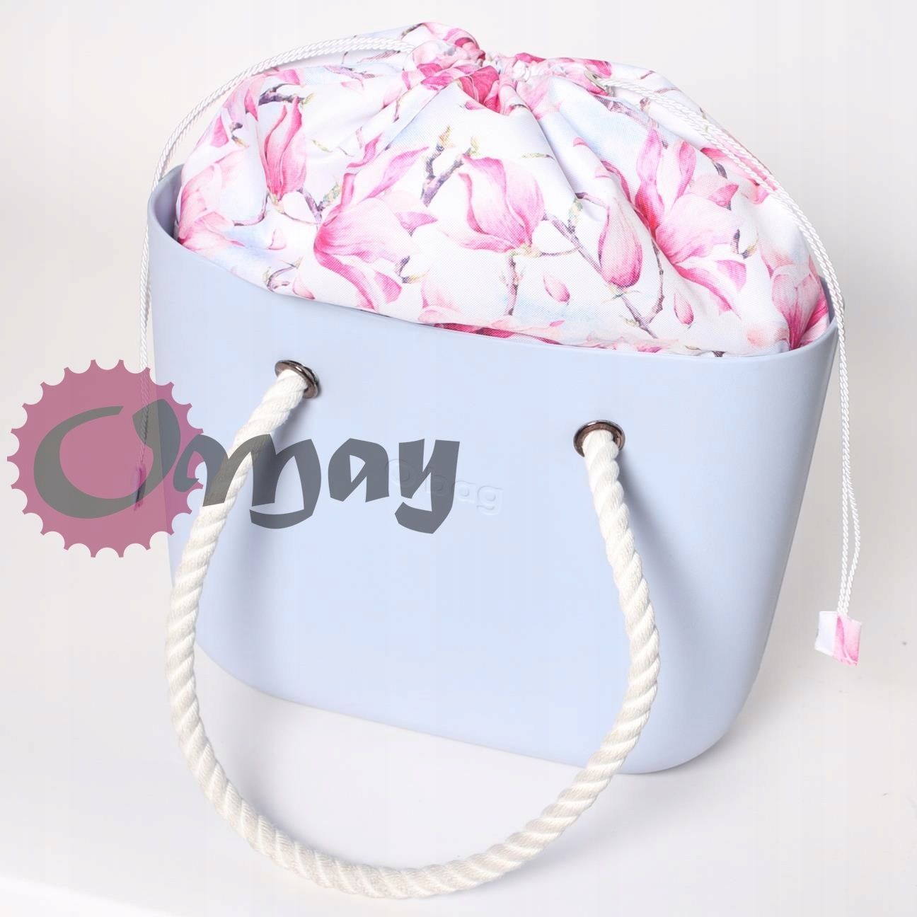 organizer OBAG STANDARD WOREK magnolie kwiaty pudrowe 2 kieszenie OMAY