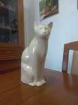 Gato Branco em Cerâmica