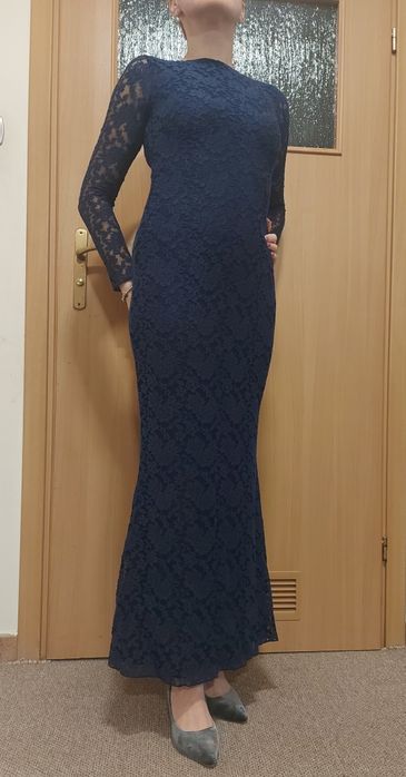 Długa koronkowa sukienka XS/S 34/36 bodycon nie używana w stanie ideal