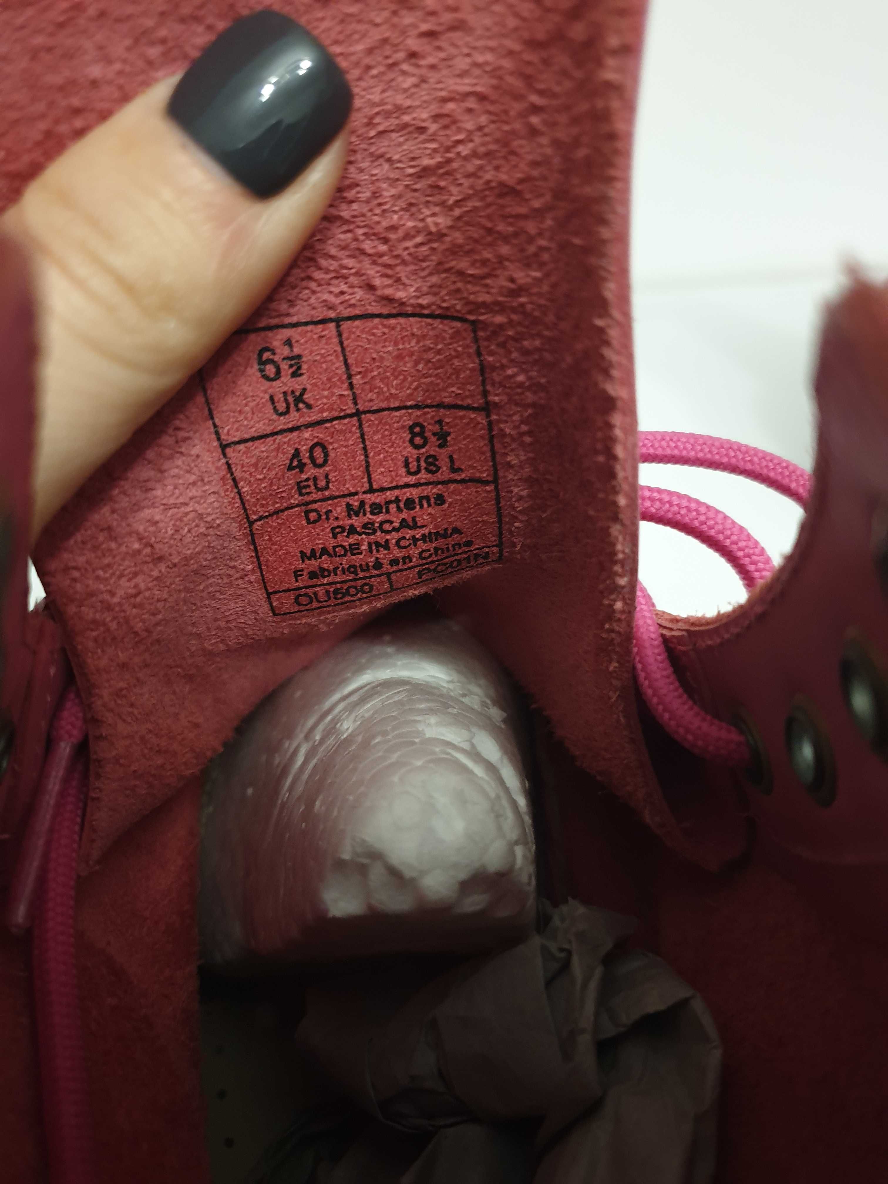 Dr. Martens Pascal 1460 różówe różowy skóra skórzane unikat glany