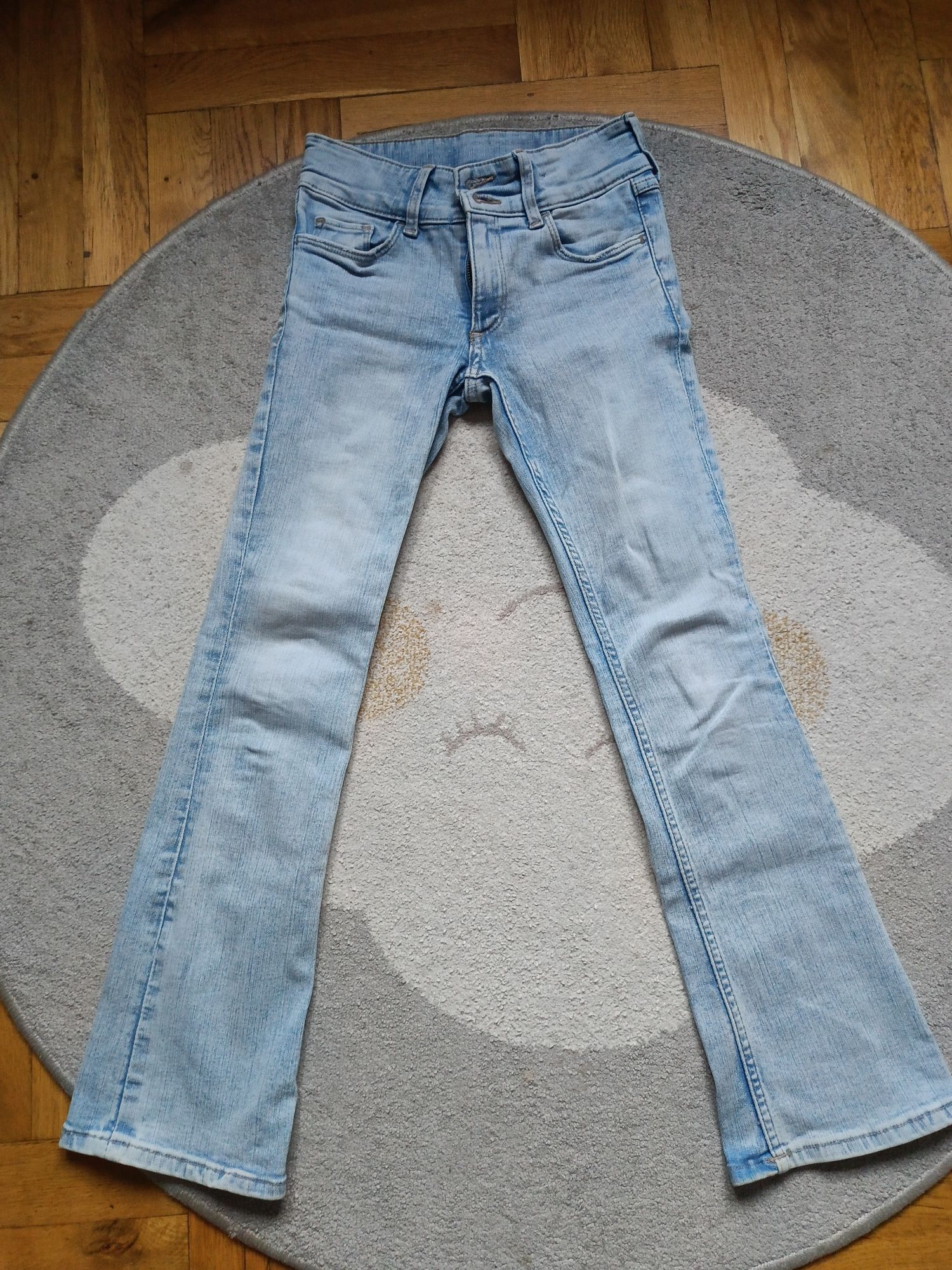 Spodnie jeansy dzwony bootcat H&M r.146