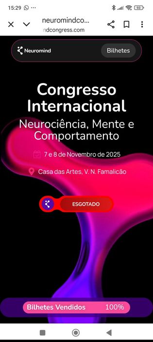 Bilhete/Ingresso Congresso Internacional Neurociência "Neuromind 2025"
