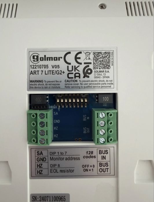 Intercomunicador Golmar Art 7 Lite/G2+