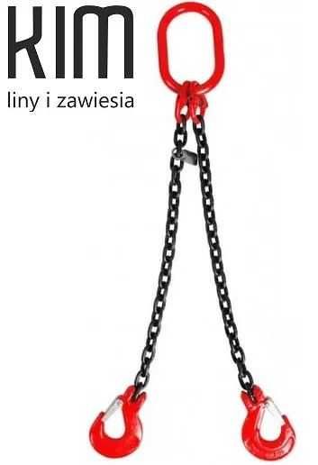 Zawiesia łańcuchowe kl8 / 2c / DOR 4,25t / 2m / Haki z zabezpieczeniem