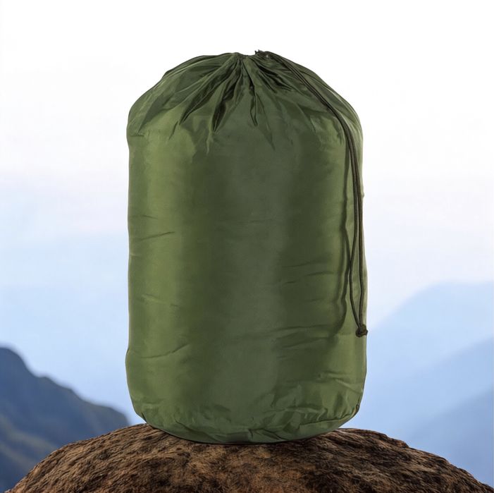 Спальный мешок, спальник облегченный, зеленый мешек для сна
