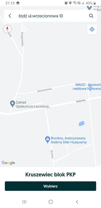 Sprzedam działkę łódź ul.wrzecionowa 10 2619 m2 obok ul.kolumny