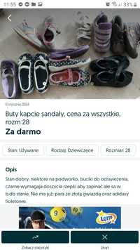 Buty dziewczęce 28