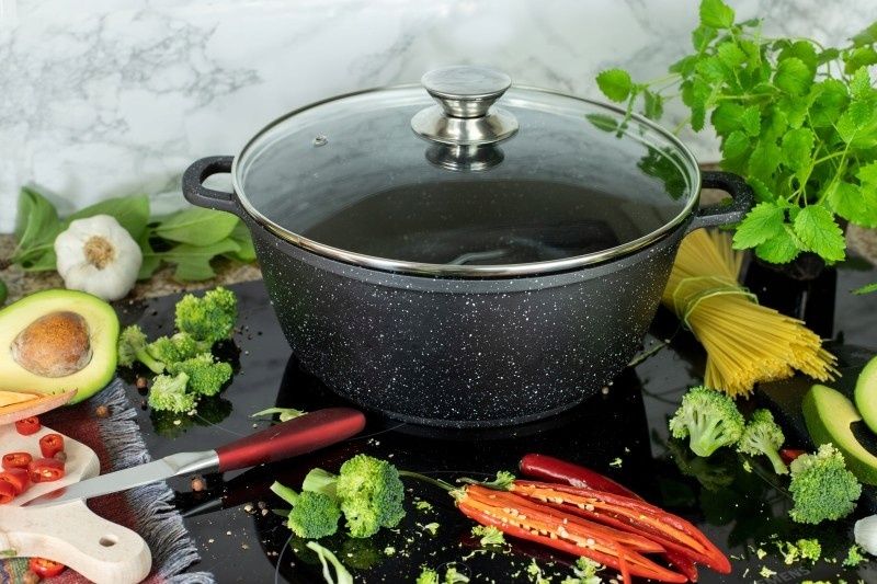 szeroki garnek aroma knob marmurek bez pfoa śr 40cm. / 18,5l edenberg