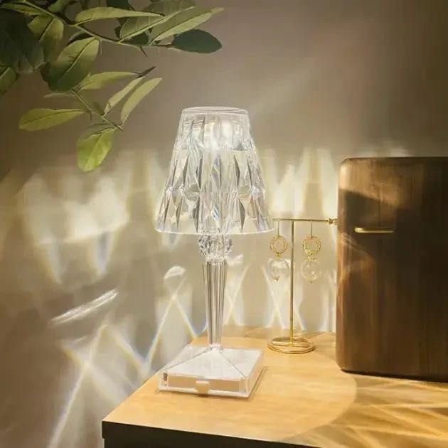 LED світильник Diamond Брильянт, кришталева лампа USB акумулятор