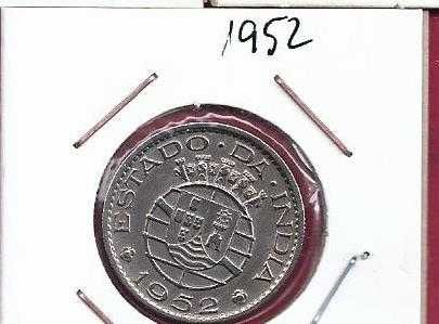MOEDAS   Ex-Colonia  India  Moeda Bela Meia Rupia 1952Niquel