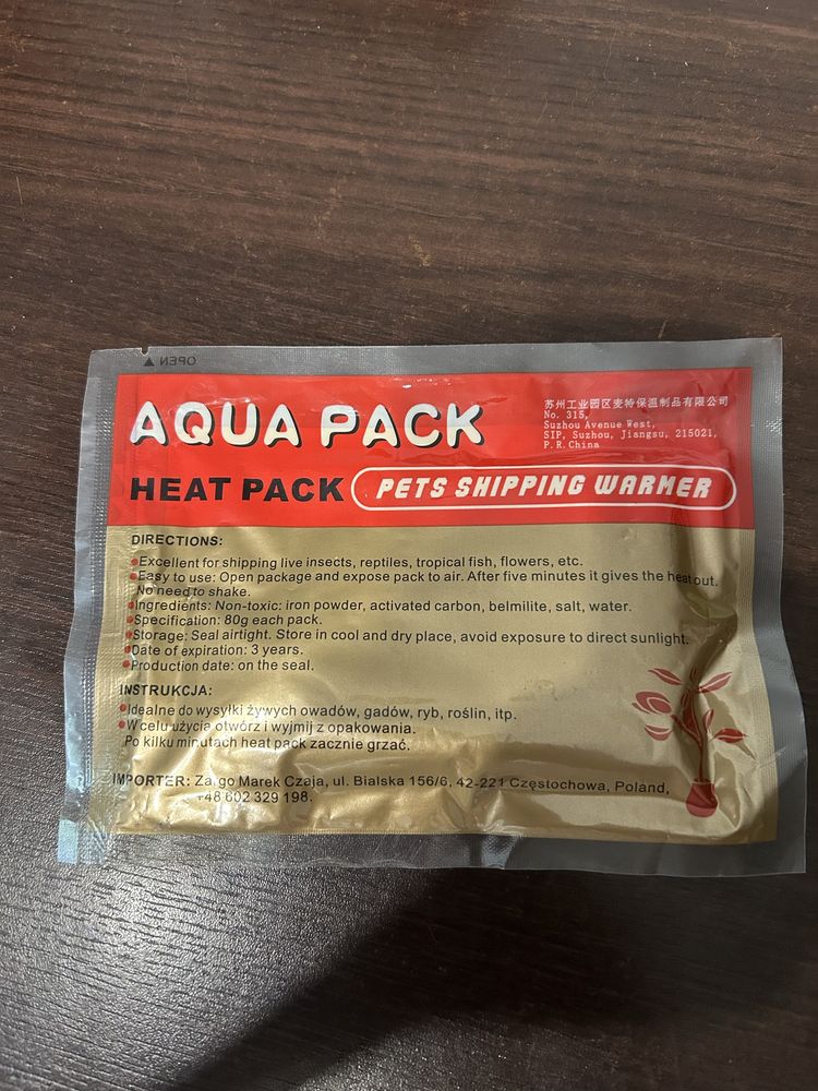 Heat pack/Aqua pack/ogrzewacz transportowy