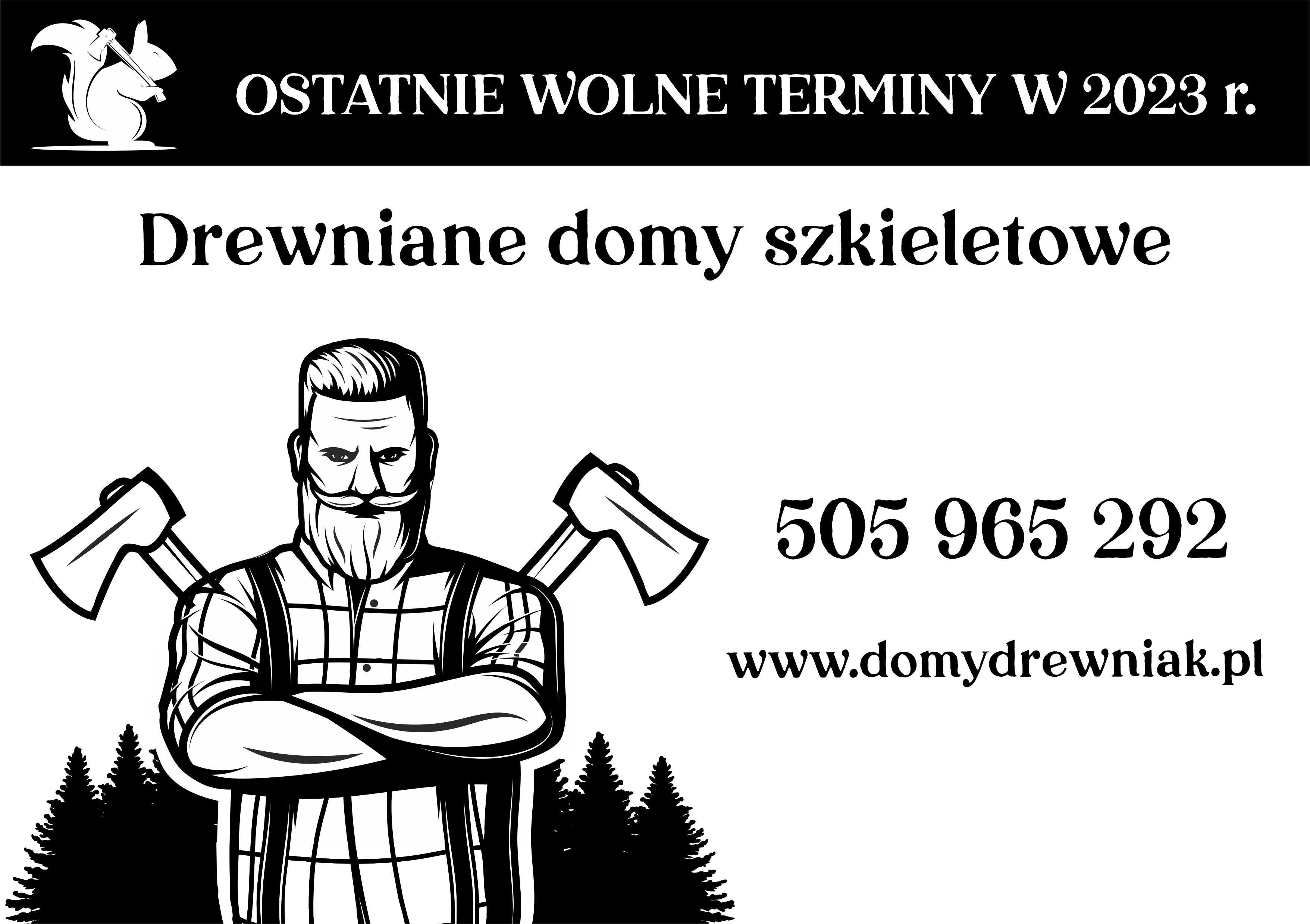 Budowa drewnianych domów szkieletowych -  wolne terminy 2024!