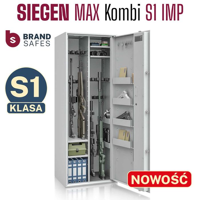 Szafa na broń SIEGEN MAX Kombi kl S1 16 szt. broni