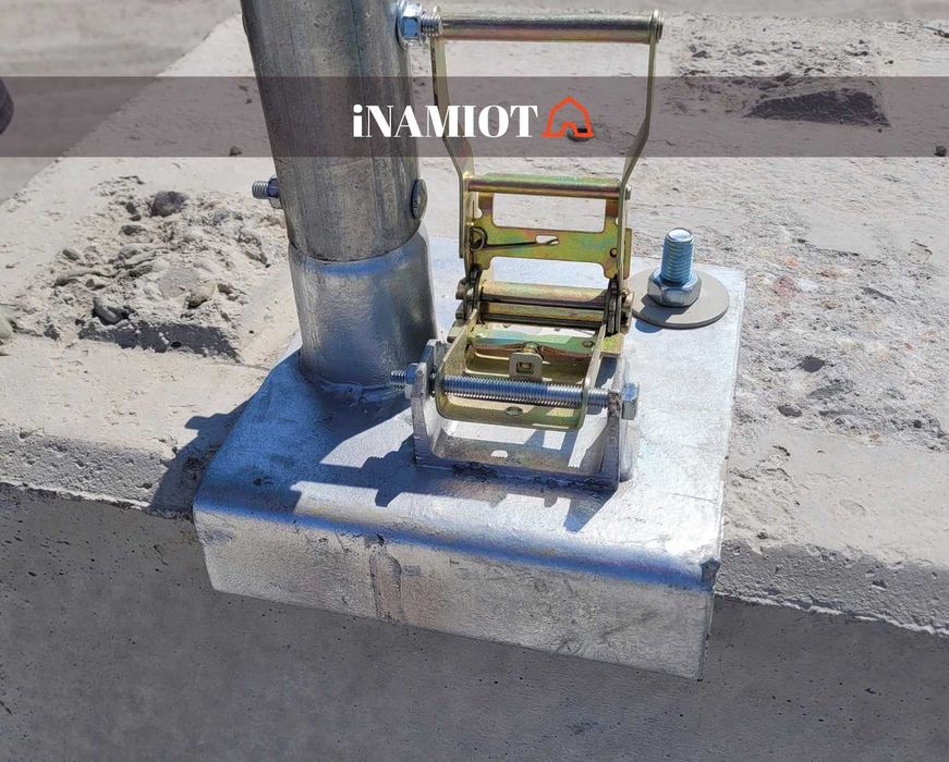 Zadaszenie kontenerowe 10x6 na blokach bet. PVC 900g, boks na kruszywa