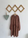 Sukienka h&m 128 brązowa ruda cętki wiskoza