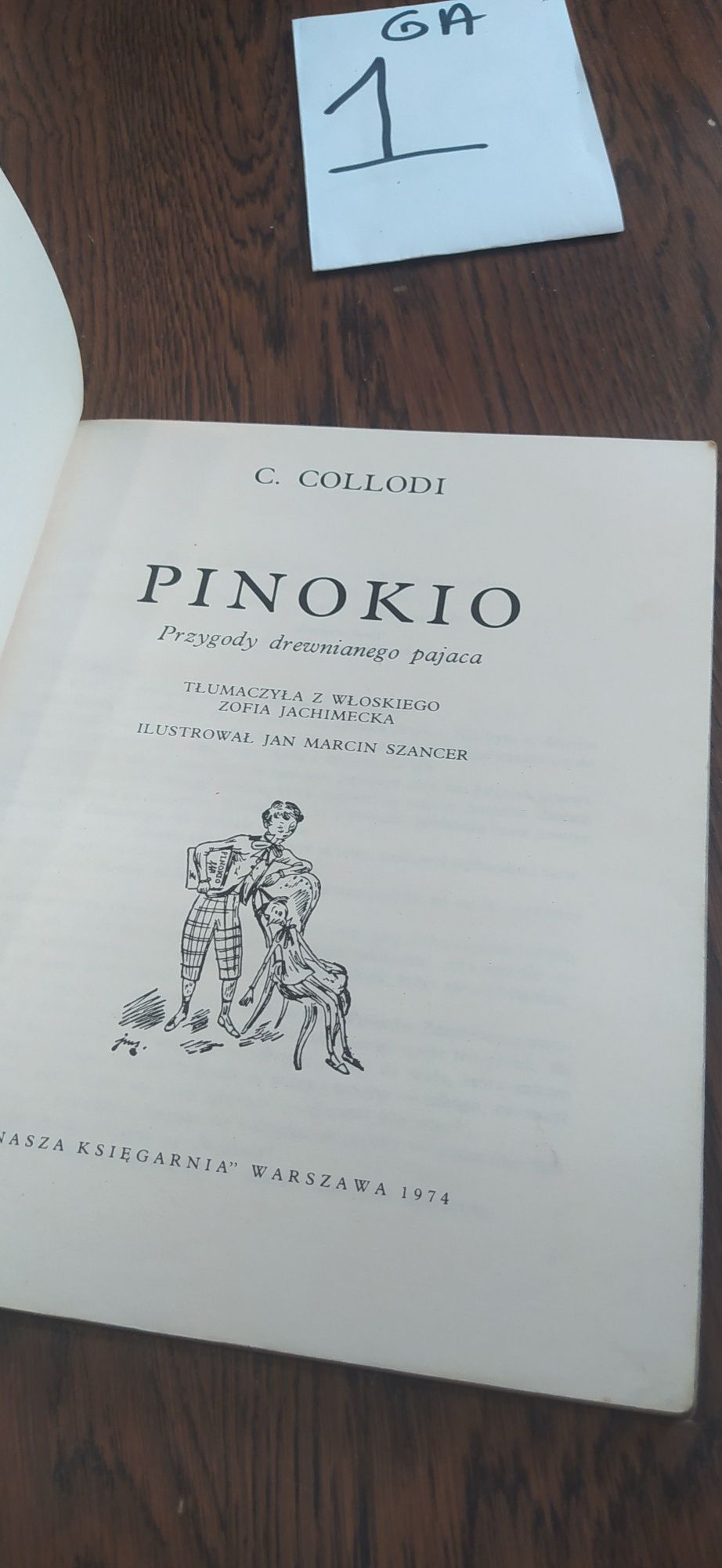 Pinokio C. Collodi J. M. Szancer