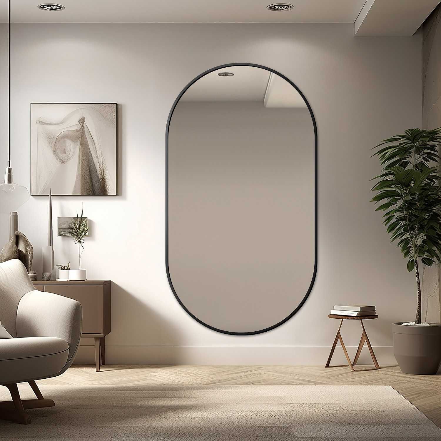 Lustro łazienkowe w ramie mdf OSKAR LED 60X120 cm - ALFARAM