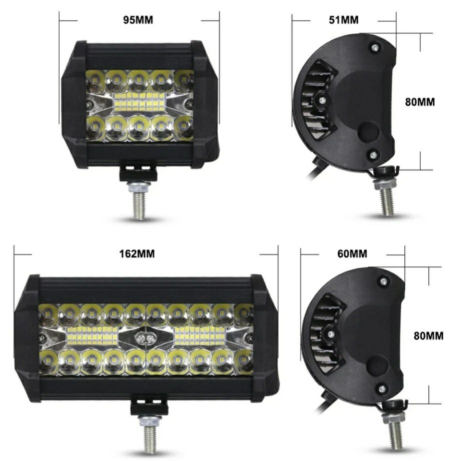 Фара Led светодиодная 7" 120w противотуманка балка рабочий свет ДХО 1ш