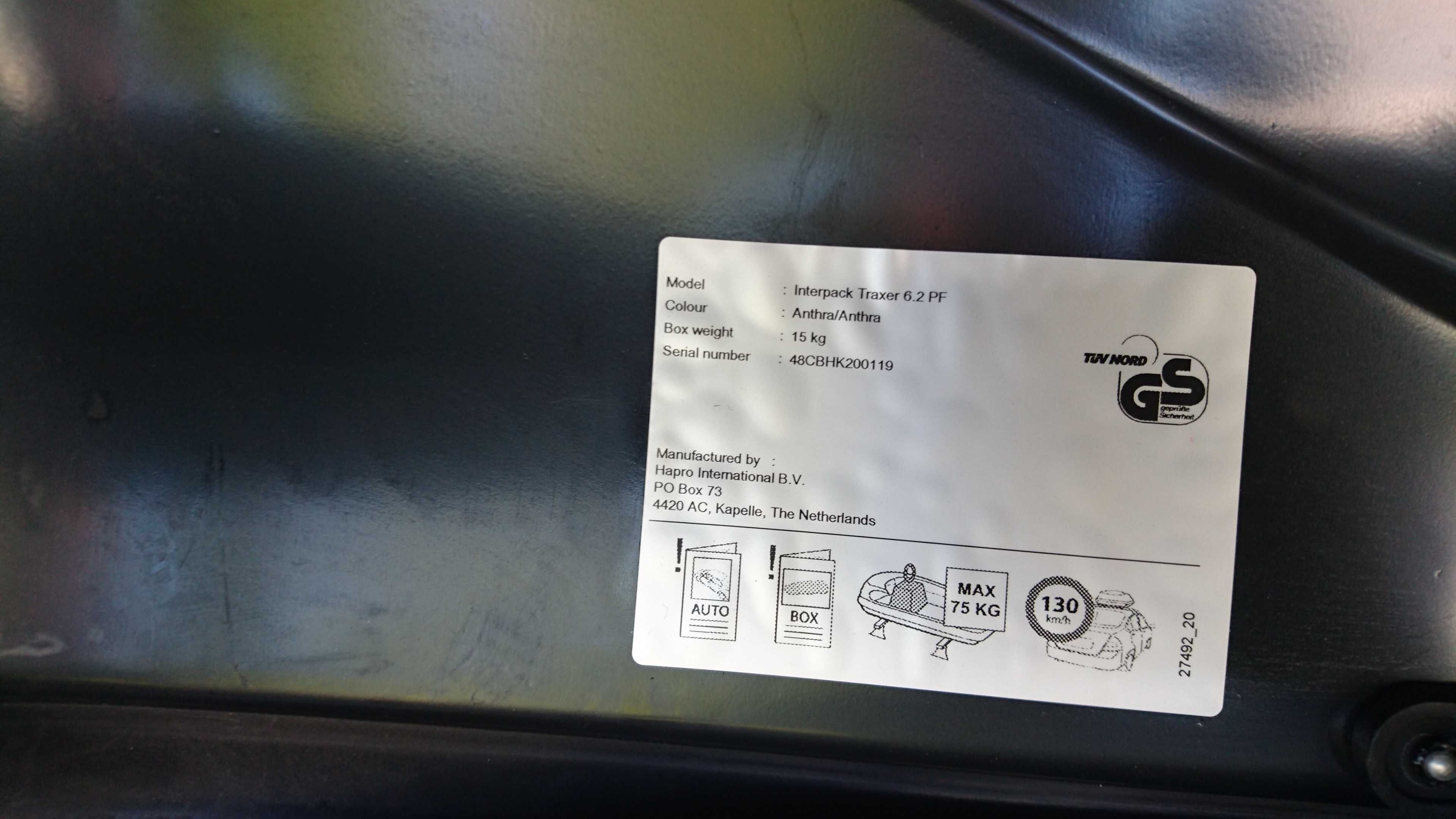Box Inter Pack Traxer 6.2 (antracyt) 320l