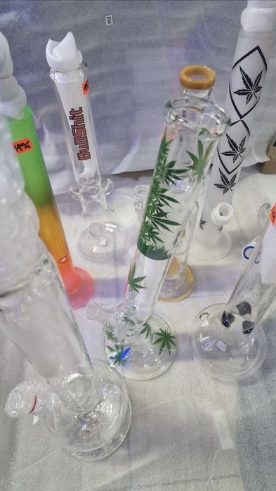 Bongo szklane ze szlifem, lufki, cybuchy, bletki, sitka_STRUMIEŃ