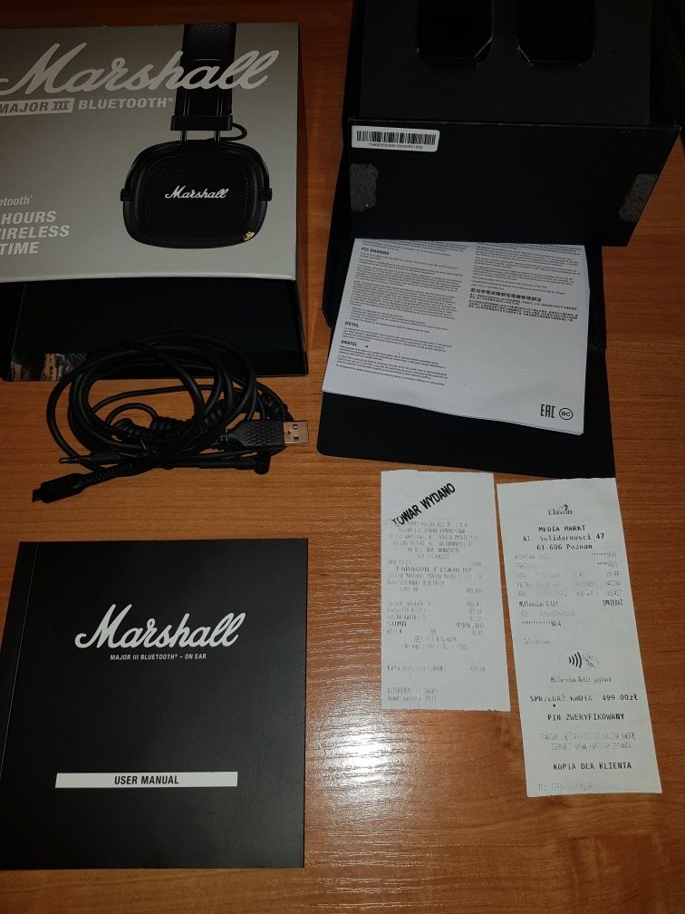 Słuchawki Marshall Major III (3) bluetooth