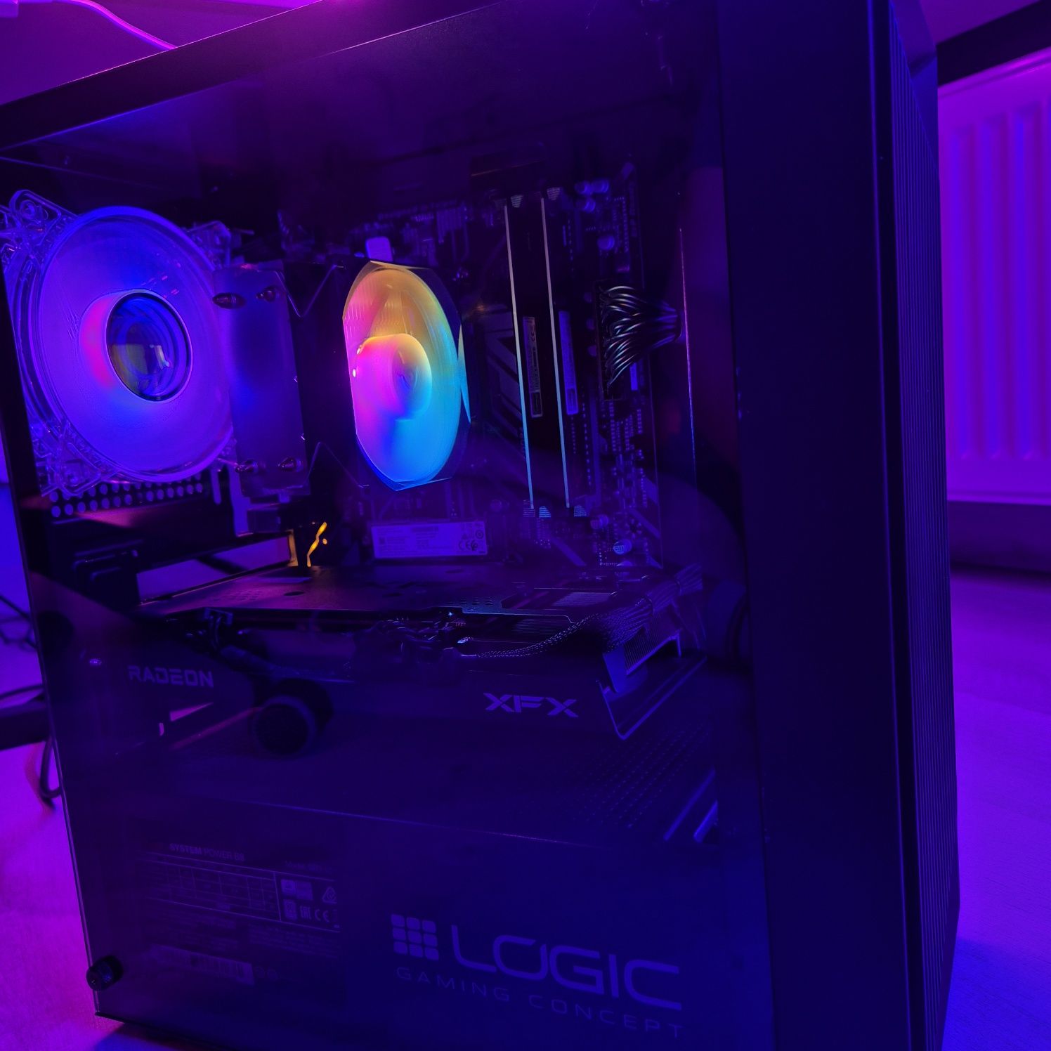 Komputer RX6600/RX6700XT/R5 5500/16GB ram/SSD Gamingowy Okazja ARGB