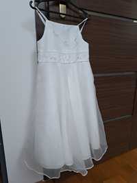 Biała sukienka dla dziewczynki 110, ślub, wesele