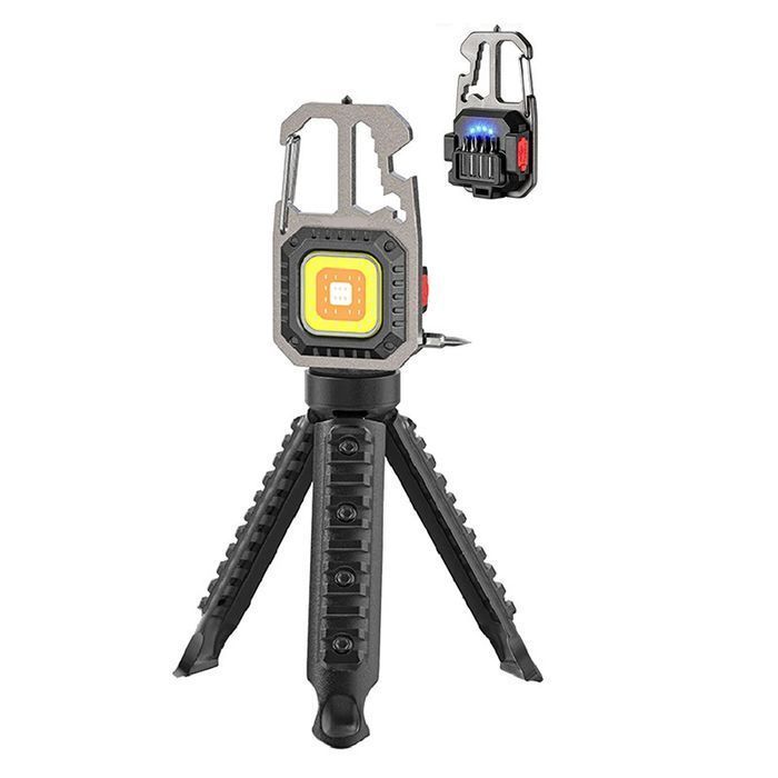 Latarka Mini LED Breloczek W5138 Typ C z 4 bitami i statywem