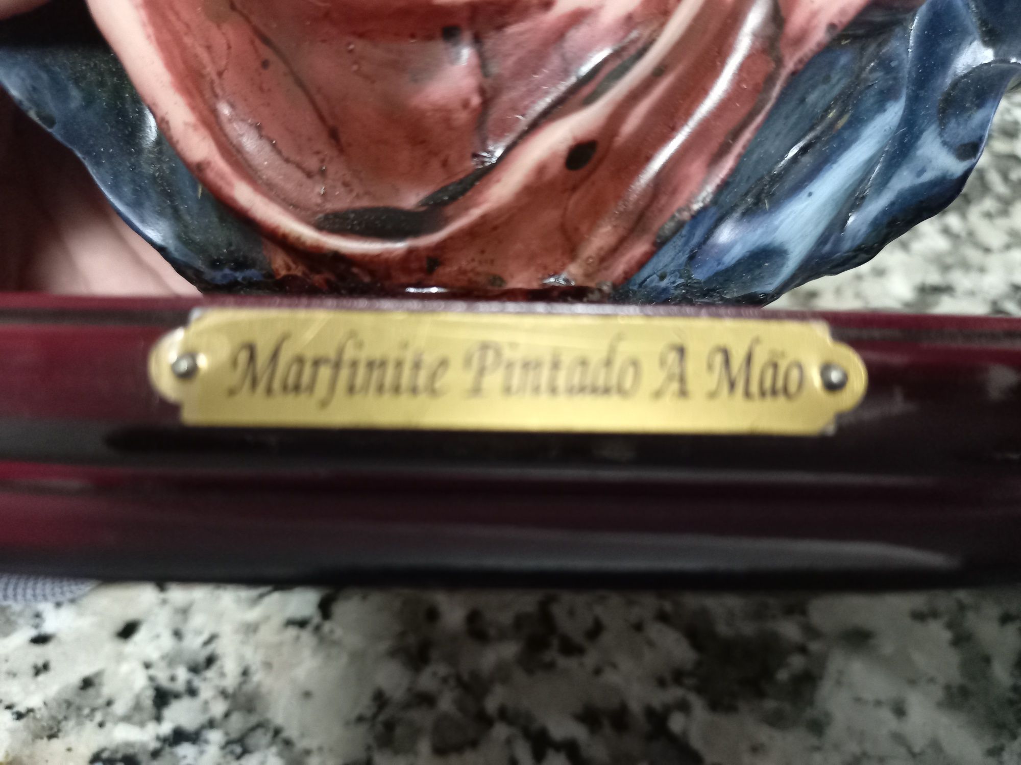 Peças decoração em marfinite pintadas à mão