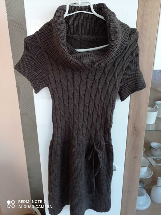 tunika damska z wywijanym golfem