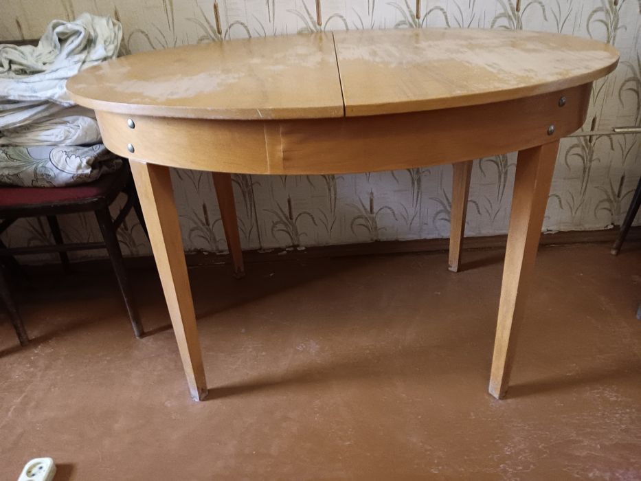 Стол овальный ссср винтаж советский раздвижной