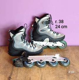 Rolki 2 w 1 - buty z odpinanymi płozami - r. 38 / 24 cm