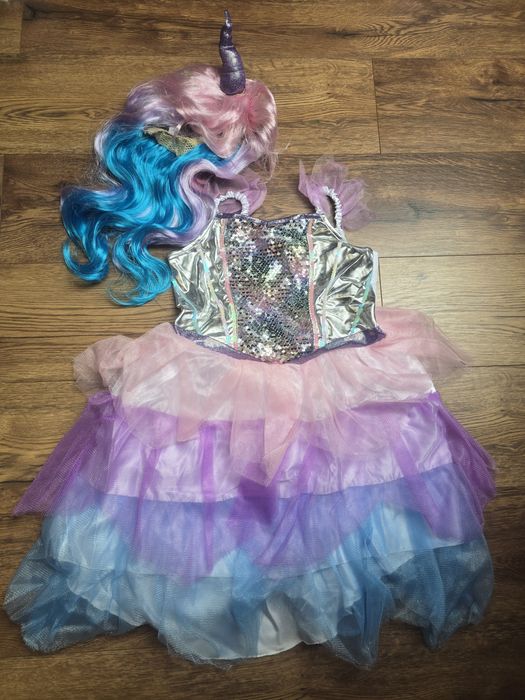 Sukienka jednorożec przebranie 8 - 10 lat 128, 134, 140