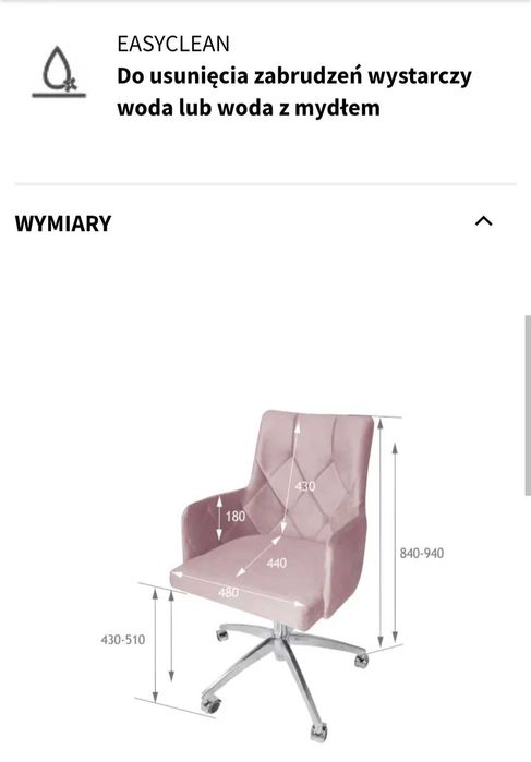 Krzesło obrotowe Meblik Royal Blush Cloud