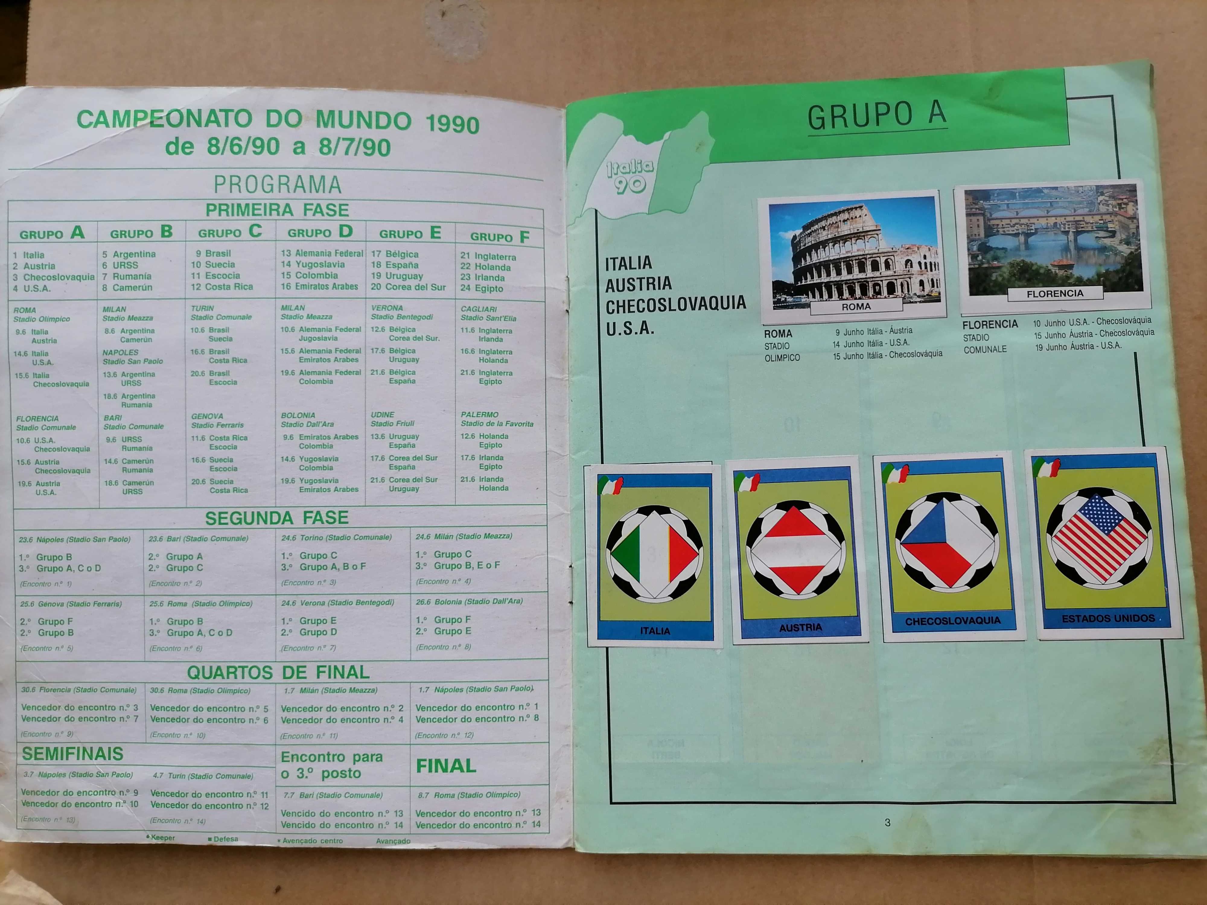 Caderneta Cromos ITÁLIA 90 EuroFLASH c/DIEGO MARADONA Edições Manil