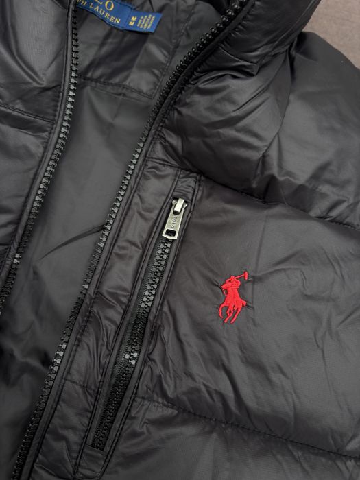 Пухова жилетка polo ralph lauren безрукавка чорна black мужская ральф
