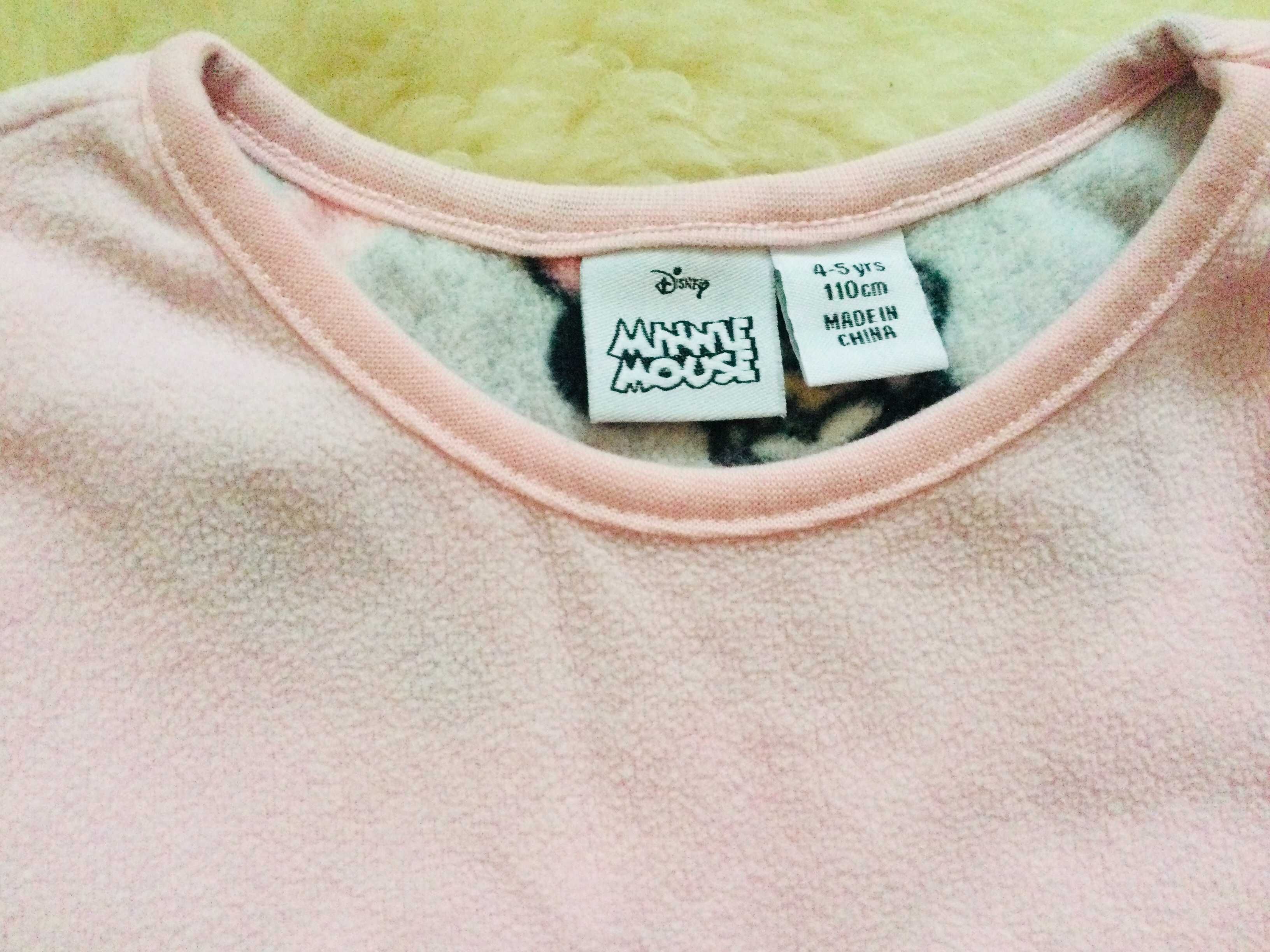 4-5 років, 110 зріст Disney флісова піжама з Міні Маус. ніжно - рожева