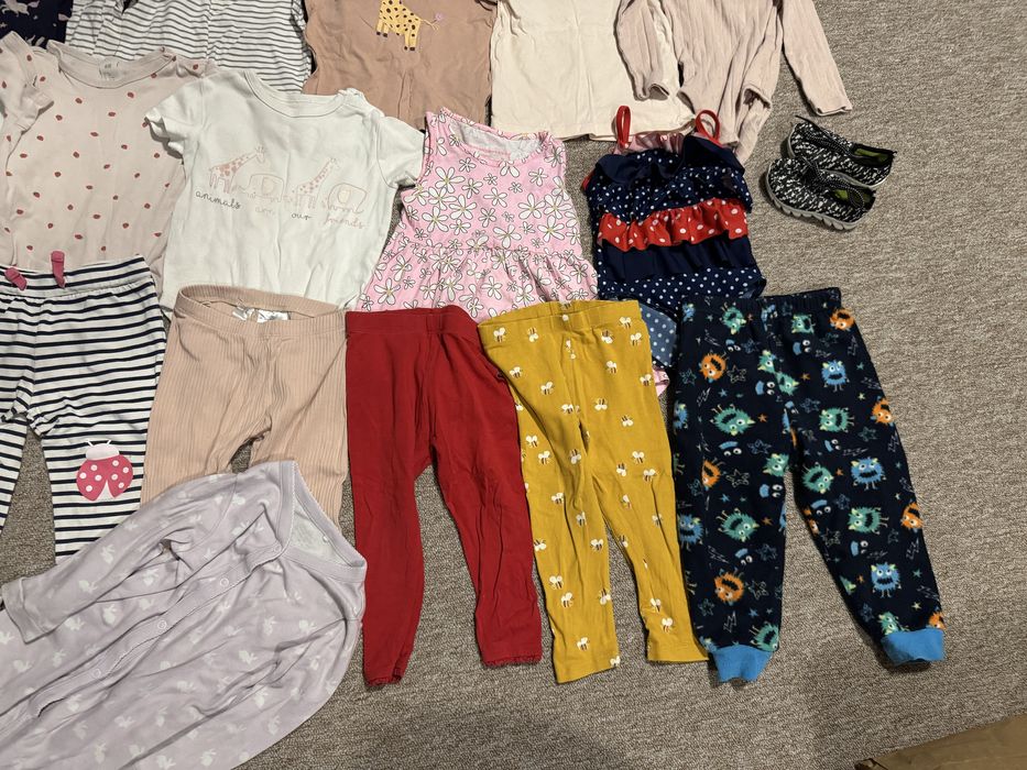 Paczka paka ubrań ubranek dziewczęcych dla dziewczynki 86